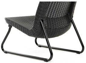 Тъмносив градински комплект за отдих от изкуствен ратан за 2 Rio – Keter