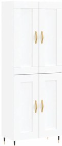 3199665 vidaXL Висок шкаф, бял, 69,5x34x180 см, инженерно дърво