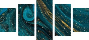 картини от 5 части – Изумрудена абстракция