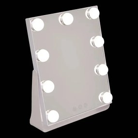 Огледало за баня 5five Holly, LED, 27x6x32 cm, Бяло