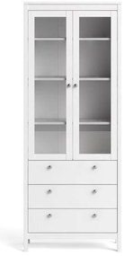 Бяла витрина 78x199 cm Madrid – Tvilum