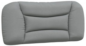 374537 vidaXL Мека табла за легло, светлосива, 90 см, плат