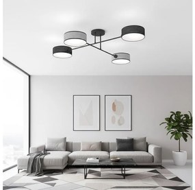 Плафонен полилей MAGA 4xE14/10W/230V черен/сив