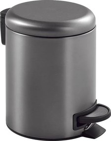 Gedy - Кош за отпадъци POTTY 5 л с меко затваряне, металически сив