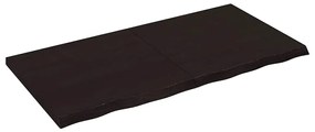 3156438 vidaXL Плот за маса тъмнокафяв 120x60x(2-4) см обработен масивен дъб