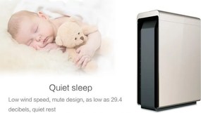 Пречиствател за въздух Attractive Oberon 350, 85W, За до 65 м2, 350 м3/ч, 3 скорости, WiFi, Йонизация, Интелигентни сензори, Дистанционно, Тъчскрийн, Бял/черен