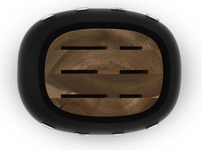 Комплект ножове със стойка SMEG KBSF02BL, 7 части, Слотове от акациево дърво, Немска неръждаема стомана, Черен
