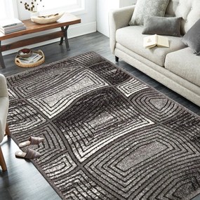 Модерен сив килим с абстрактен мотив Ширина: 120 см | Дължина: 170 см