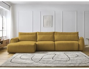 Ъглов диван в цвят жълта охра Aden – Bobochic Paris