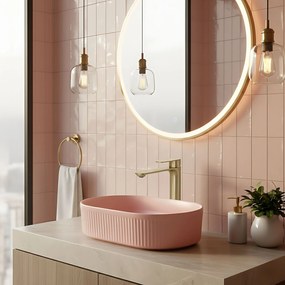 Смесител за мивка Rea Drop Brush Gold High