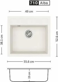 Eurolux IMPULSE 556 SI Композитна мивка за вграждане