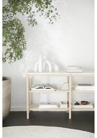 Конзолна маса в кафяво и бежово с каменен плот 140x40 cm Orwel - Rowico