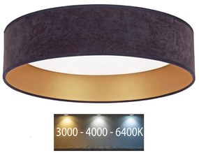 Brilagi - LED Плафон VELVET LED/24W/230V 3000/4000/6400K сив/златист