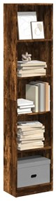 857796 vidaXL Библиотека, опушен дъб, 40x24x176 см, инженерно дърво
