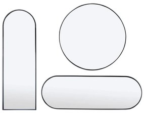 Черно стенно огледало , 40 x 120 cm Lilee - Bonami Essentials