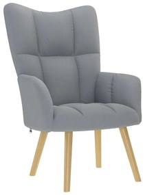 4016767 vidaXL Релакс стол, светлосив, текстил