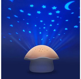 PABOBO - Проектор с melody STAR MUSHROOM 3xAA сьомгово розов