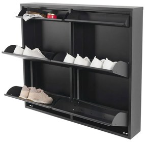 Черен метален шкаф за обувки Billy - Spinder Design
