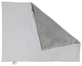 Сиво бебешко одеяло от рипсено кадифе 100x77 cm – Meowbaby