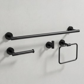 Комплект аксесоари за баня GRID Black 4 части