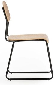 Трапезни столове в комплект от 2 бр. от декор от ясен в естествен цвят Aira – Marckeric