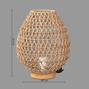 Нощна лампа atmosphera Etel, 35.5 cm - Натурален