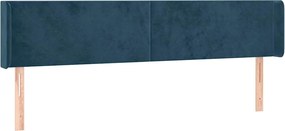 3118546 vidaXL Горна табла за легло, тъмносиня, 163x16x78/88 см, кадифе