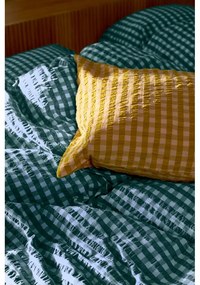 Зелено-синьо единично крепово спално бельо 140x200 cm Bæk&amp;Bølge – JUNA