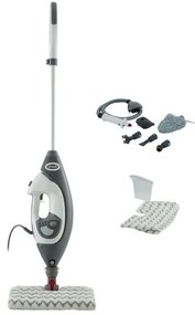 Парочистачка Shark S6005EU, 1200W, 0.5 л, 2 настройки, Технология Klick'n Flip, Steam Blaster, Dirt Grip подложки, Бял/Сив