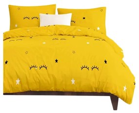 Жълто единично детско спално бельо 140x200 cm Dide – Mijolnir