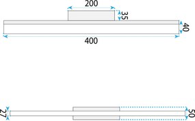 Аплик LED 42CM APP1845-1W CHROM