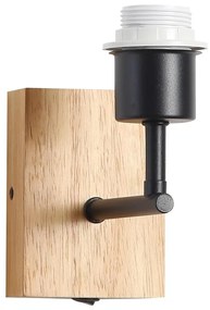Brilagi - Аплик NUBILA WOOD 1xE27/25W/230V дъб/черен