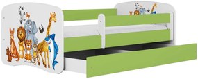Детско легло Babydreams Cartoon-Prasino-180 x 80-Animals