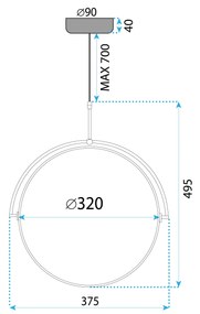 Lampa wisząca LED APP1426-C