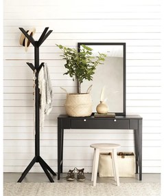 Черна стойка за връхни дрехи от масивен дъб Confetti – Rowico