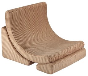 Кафяв детски стол от рипсено кадифе Moon – Wigiwama