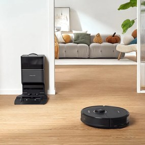 Прахосмукачка робот Roborock S8 Plus Schwarz S8P52-00, 69W, 5200 mAh, 6000Pa, Моп, LiDAR картографиране, 750 мл, 4 сензора, Автономност до 180 мин, Черен