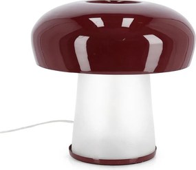 Бордо метална настолна лампа със стъклен абажур (височина 35 cm) Clevely – Bizzotto