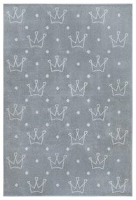 Сив детски килим 120x170 cm Crowns - Hanse Home