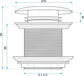 Вана Изпускателен клапан Rea Chrome