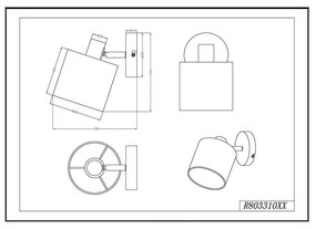 Бяла стенна лампа Spot Tommy - Trio