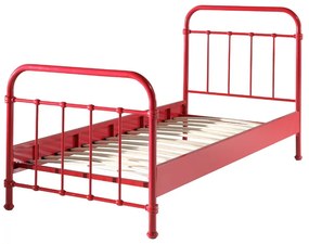 Червено метално детско легло , 90 x 200 cm New York - Vipack
