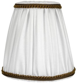 Duolla - Абажур за настолна и стояща лампа E27 пр. 15 см бяло/кафяво