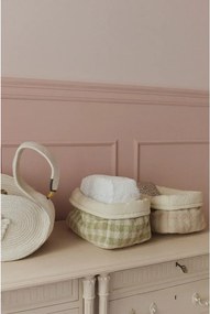 Светлозелена текстилна детска кошница за играчки 30x20x20 cm Swan Matcha – Lorena Canals