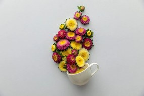 Фототапет – Чаша пълна с цветя