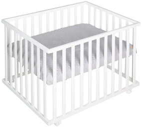 Бяла кошара за игра 100x75 cm на колелца Style – Roba