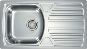 ALVEUS 1136539 - Кухненска мивка BASIC 78x43,5 cm инокс/сатен, с голям отвор за отпадна вода