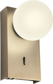 Redo 01-4658 - LED стенно осветително тяло NORMA LED/5W/230V CRI 90 USB бронзово