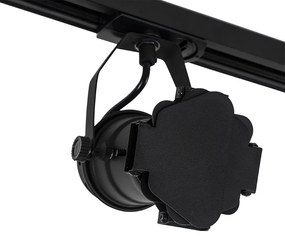 Релсова система с 3 броя прожектори черна - Movie