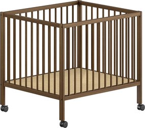 Кафява кошара за игра от масивен бук 95x75 cm Dino – Vipack